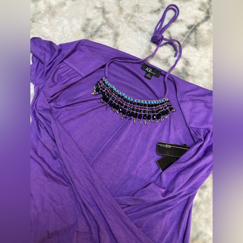 AGB Top With Bead Embellishment